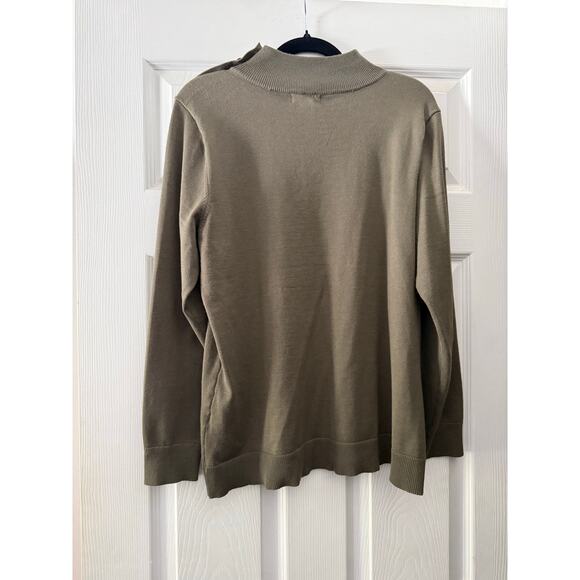 Green Sweater By Calvin Klein Size Large - Picture 2 of 9